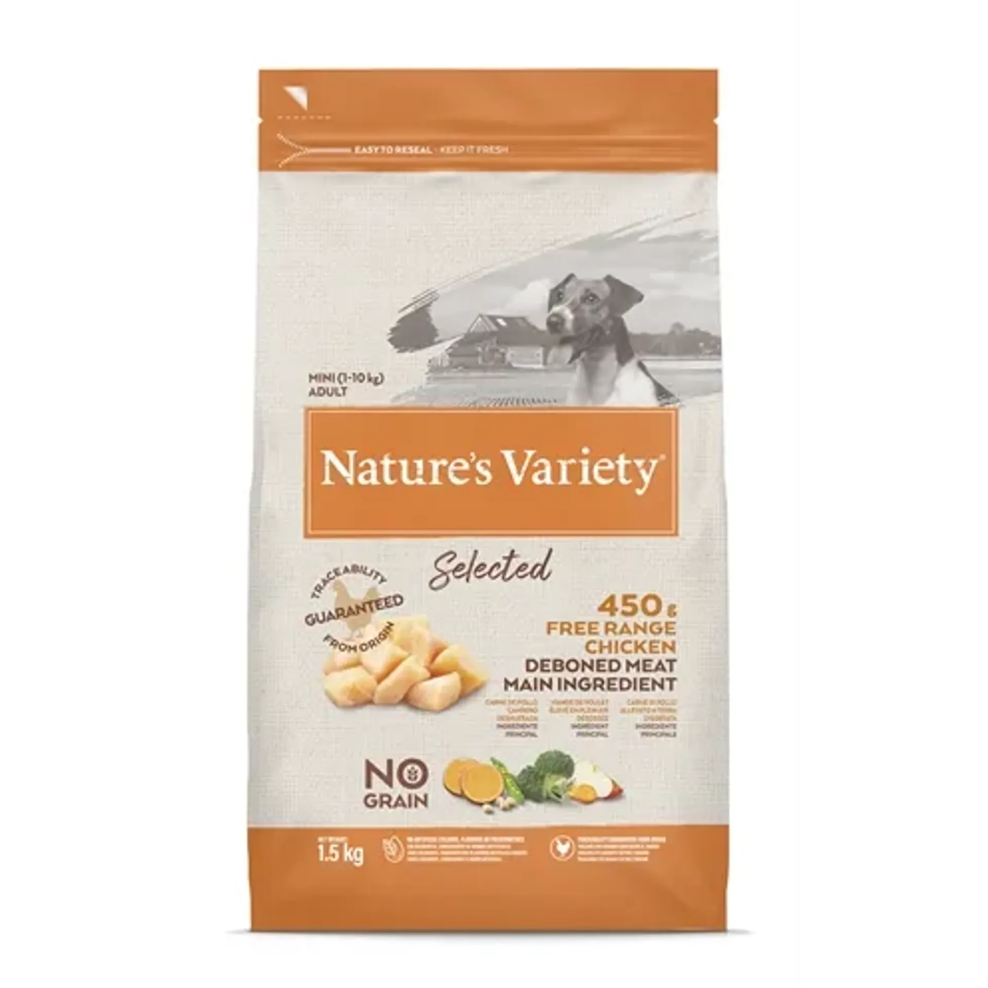 NATURES VARIETY SELECTED ADULT MINI FREE RANGE CHICKEN 1,5 KG