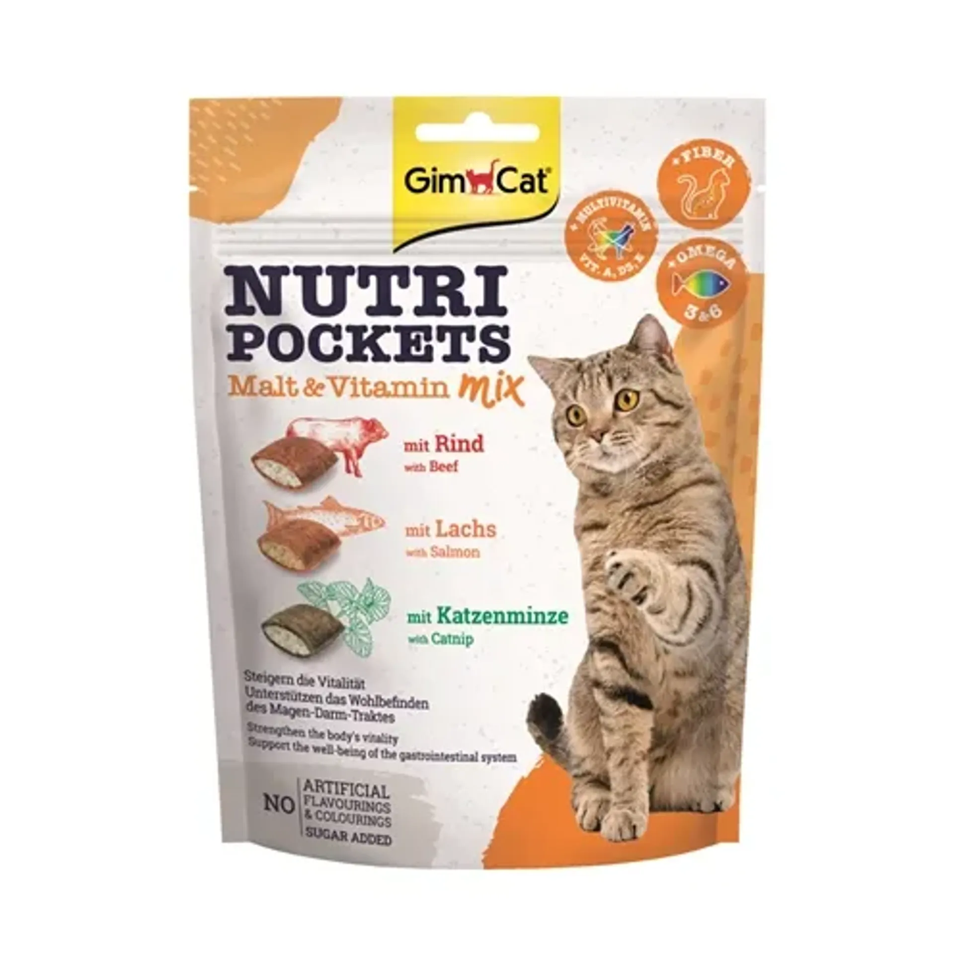 GIMCAT NUTRI POCKETS MALT-VITAMINEMIX 150 GR