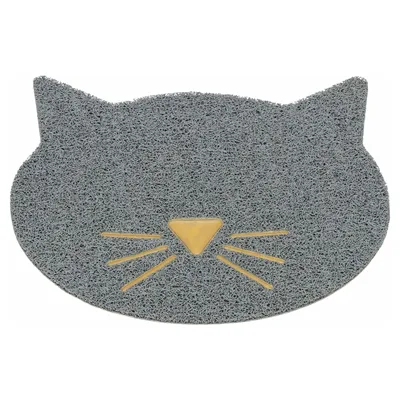 TRIXIE KATTENBAKMAT KATTENKOP PVC LICHTGRIJS 42X40 CM TRIXIE KATTENBAKMAT KATTENKOP PVC LICHTGRIJS 42X40 CM