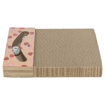 TRIXIE KRABPLANK HARTJES MET BALLEN RECHTHOEKIG KARTON ABRIKOOS 38X30X5 CM TRIXIE KRABPLANK HARTJES MET BALLEN RECHTHOEKIG KARTON ABRIKOOS 38X30X5 CM