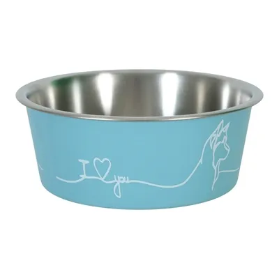 ZOLUX LOVE VOERBAK HOND BLAUW 15 CM 750 ML ZOLUX LOVE VOERBAK HOND BLAUW 15 CM 750 ML