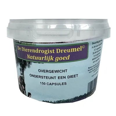 DIERENDROGIST BIJ OVERGEWICHT CAPSULES 150 ST DIERENDROGIST BIJ OVERGEWICHT CAPSULES 150 ST