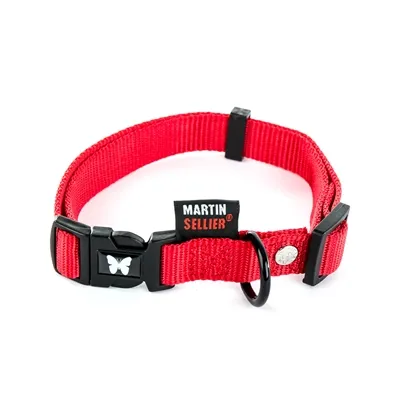 MARTIN HALSBAND VERSTELBAAR NYLON ROOD 20-30X1 CM MARTIN HALSBAND VERSTELBAAR NYLON ROOD 20-30X1 CM