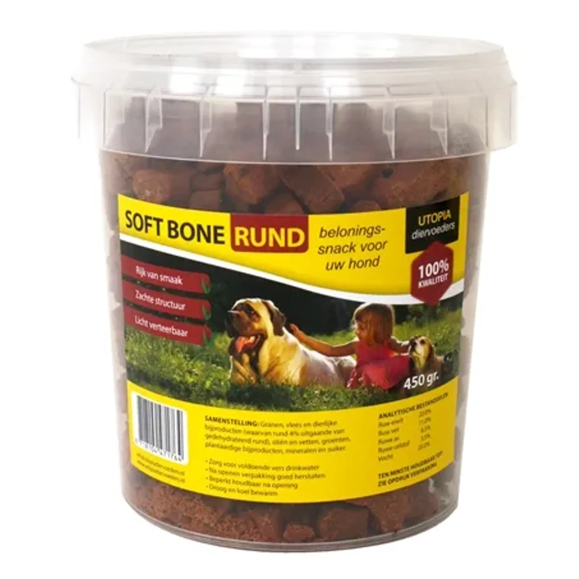 UTOPIA DIERTOTAAL SOFT BONES RUND 450 GR