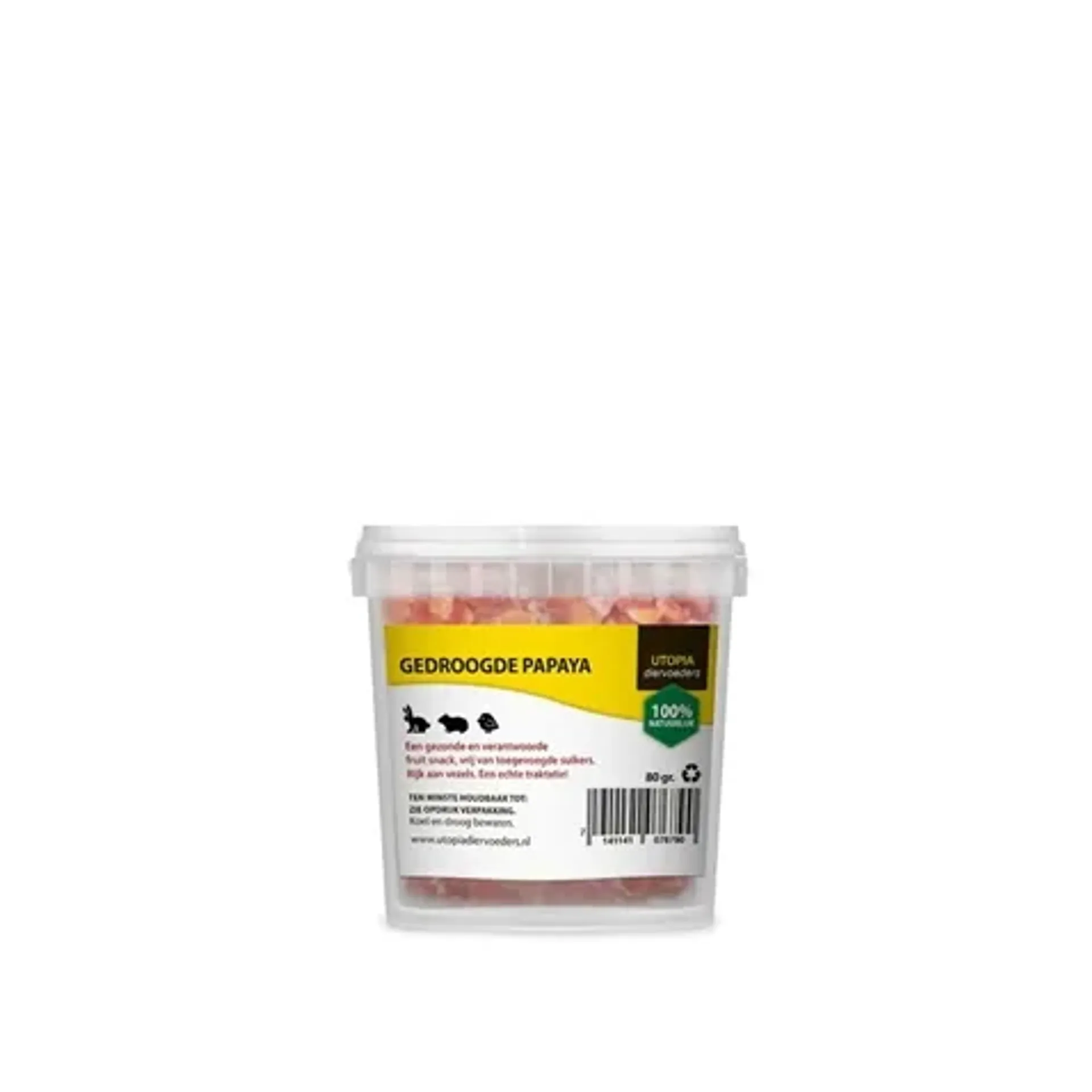 UTOPIA GEDROOGDE PAPAYA 80 GR