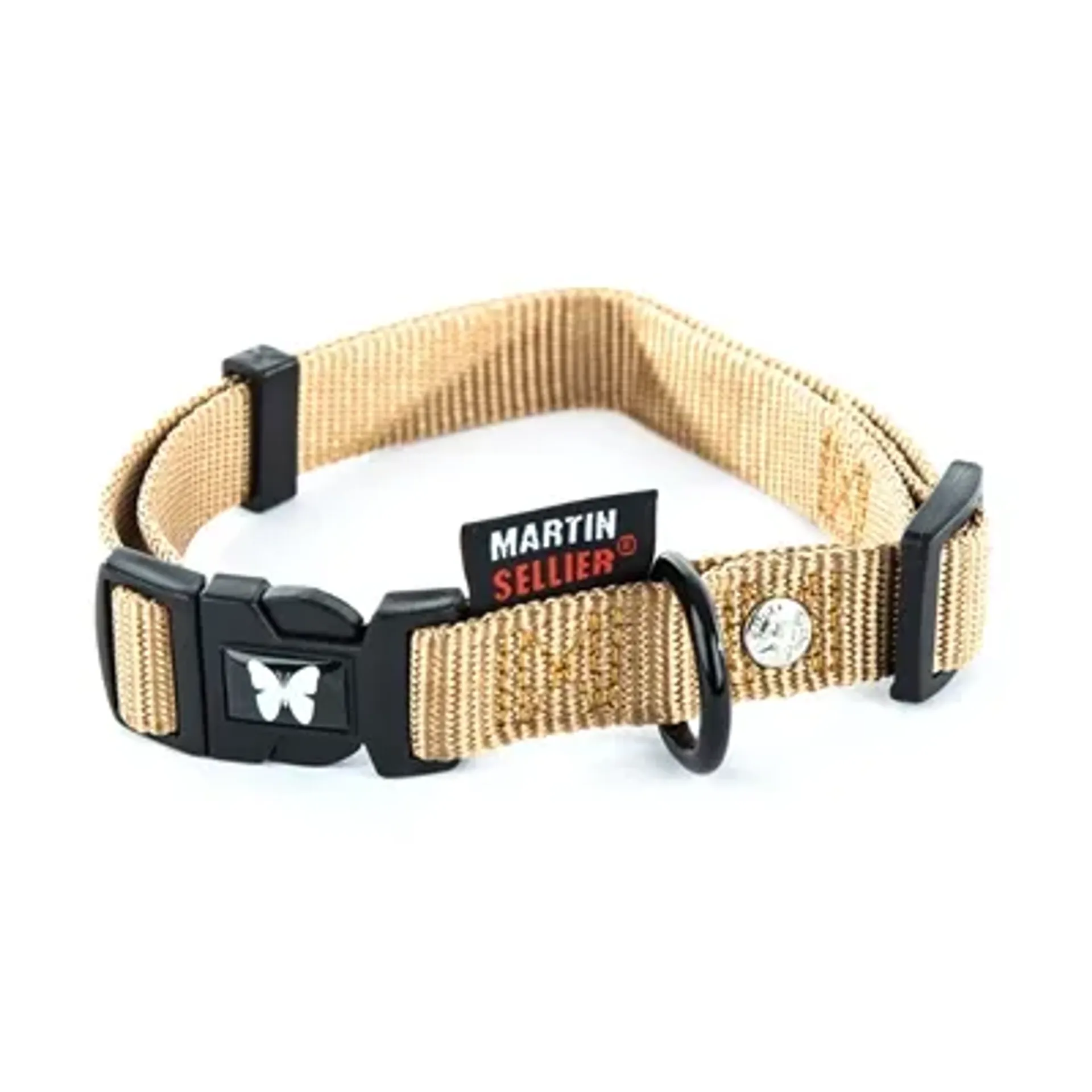 MARTIN HALSBAND VERSTELBAAR NYLON BEIGE 40-55X2 CM