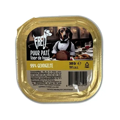 FREDS KUIPJE HOND PUUR GEVOGELTE 9X300 GR FREDS KUIPJE HOND PUUR GEVOGELTE 9X300 GR