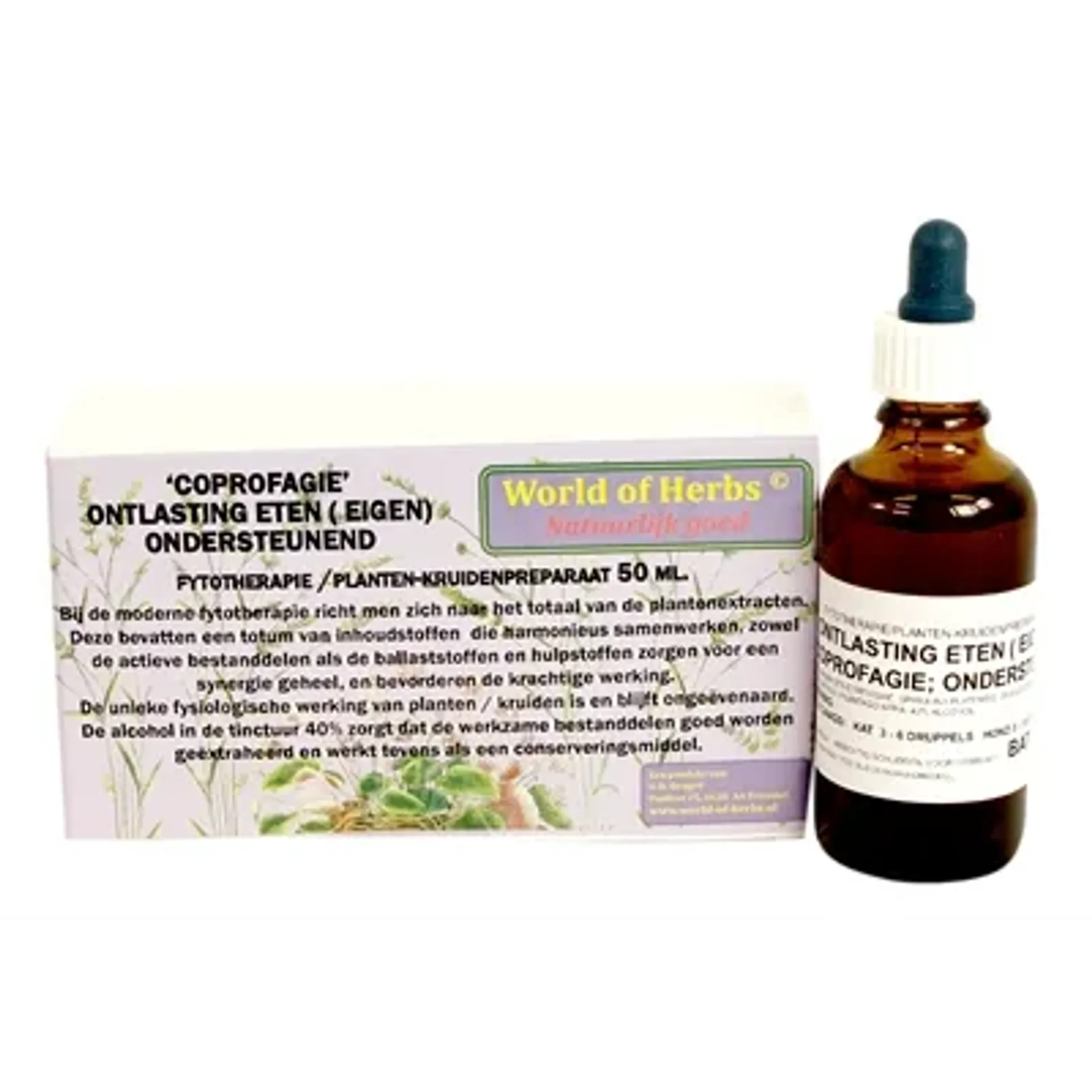 WORLD OF HERBS FYTOTHERAPIE COPROFAGIE ONTLASTING ETEN 50 ML
