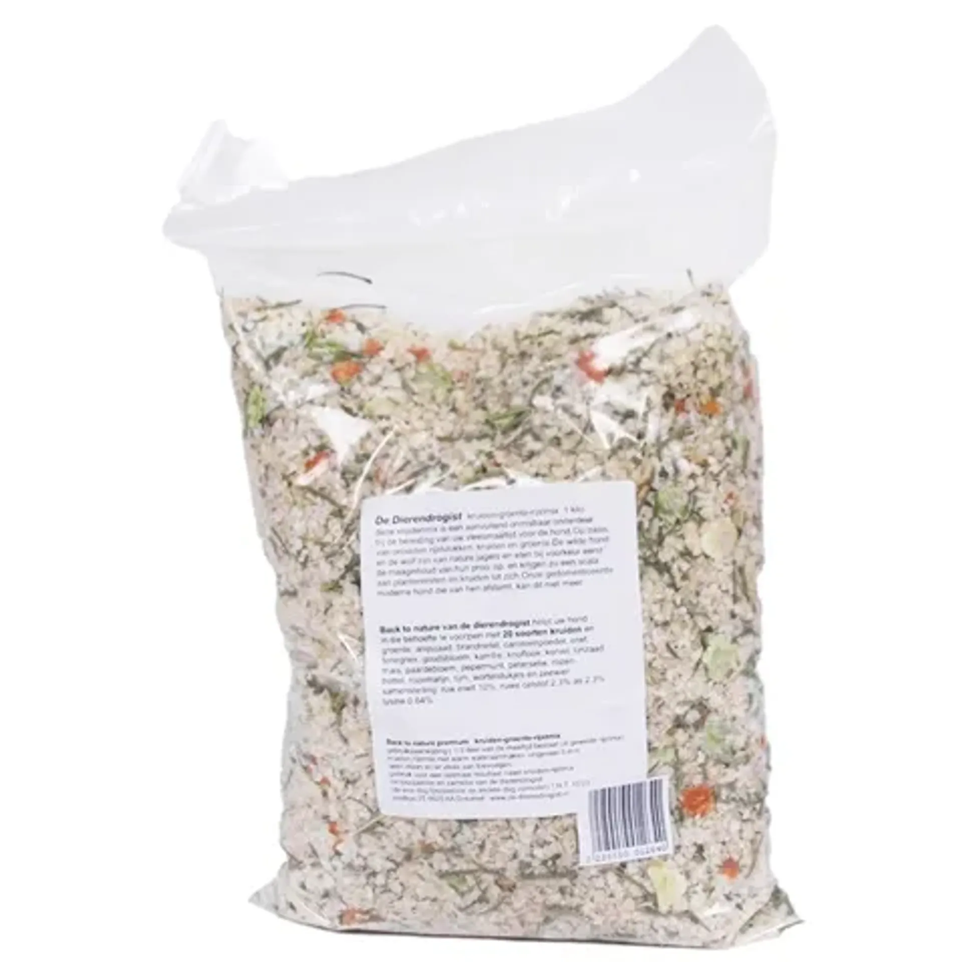 DIERENDROGIST BACK TO NATURE KRUIDEN / GROENTEN / RIJST 1 KG