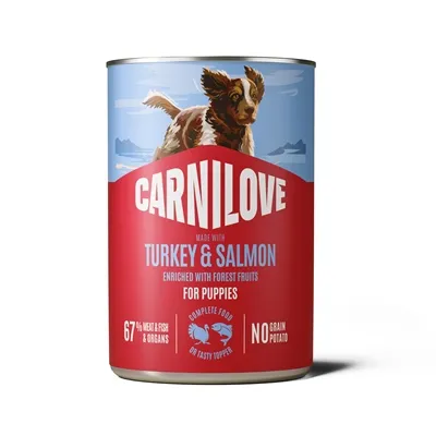 CARNILOVE CAN PUPPY SALMON / TURKEY 6X400 GR CARNILOVE CAN PUPPY SALMON / TURKEY 6X400 GR