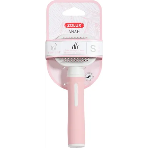 ZOLUX ANAH SLICKERBORSTEL SOFT ROZE / WIT S 6,5X3,5X16 CM ZOLUX ANAH SLICKERBORSTEL SOFT ROZE / WIT S 6,5X3,5X16 CM