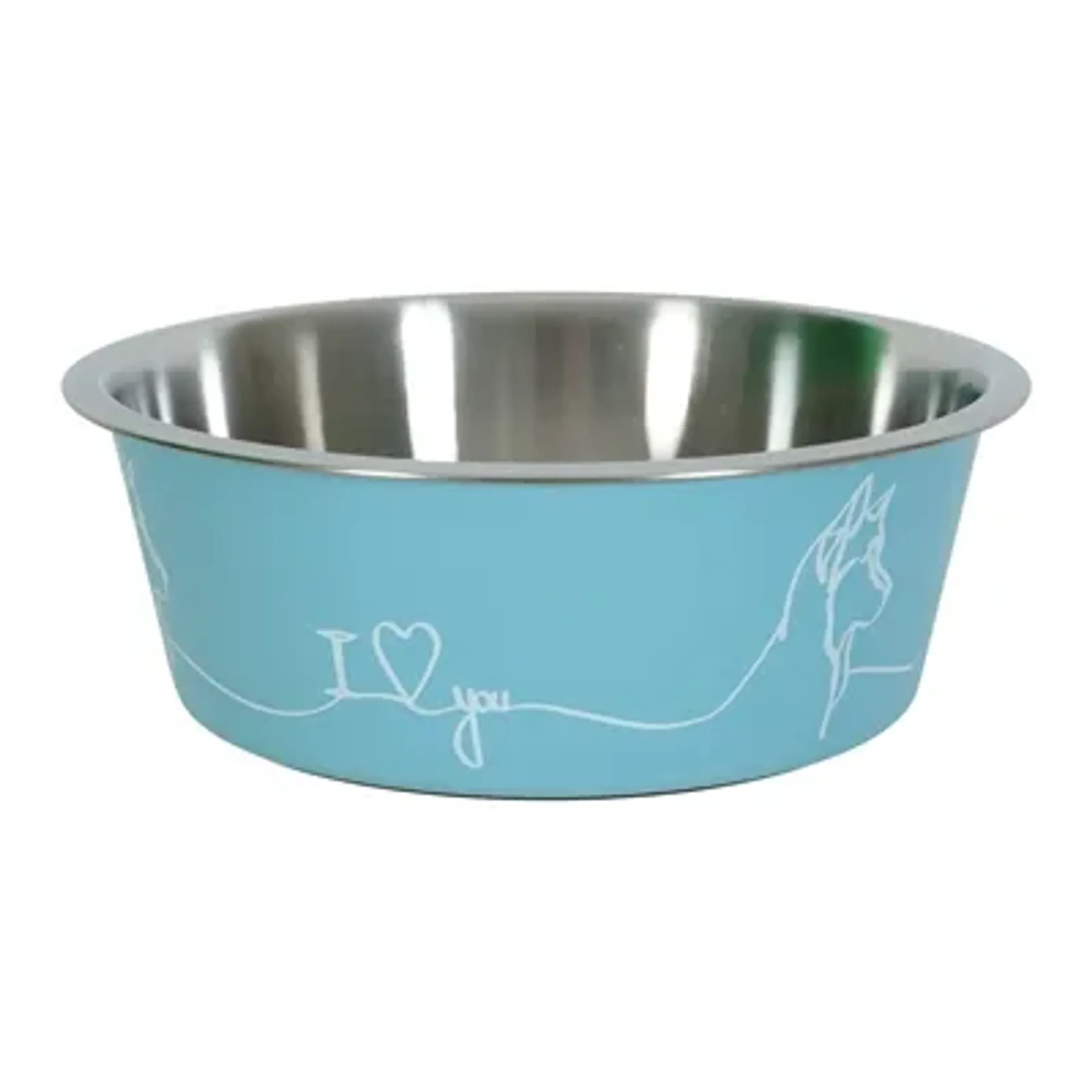 ZOLUX LOVE VOERBAK HOND BLAUW 17,8 CM 1,2 LTR