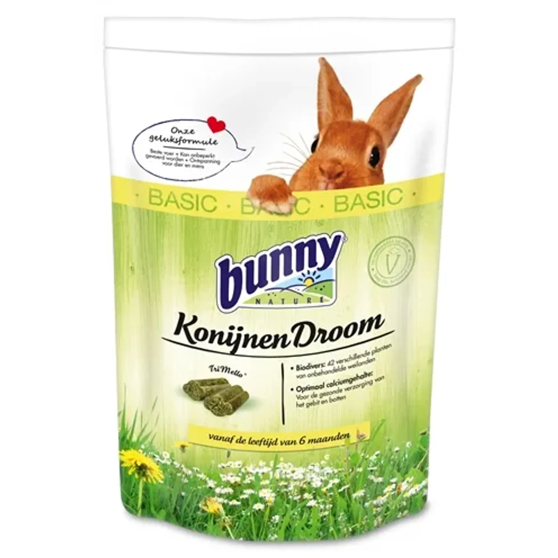 BUNNY NATURE KONIJNENDROOM BASIC 1,5 KG