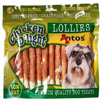 ANTOS CHICKEN D’LIGHT LOLLIES 400 GR ANTOS CHICKEN D’LIGHT LOLLIES 400 GR