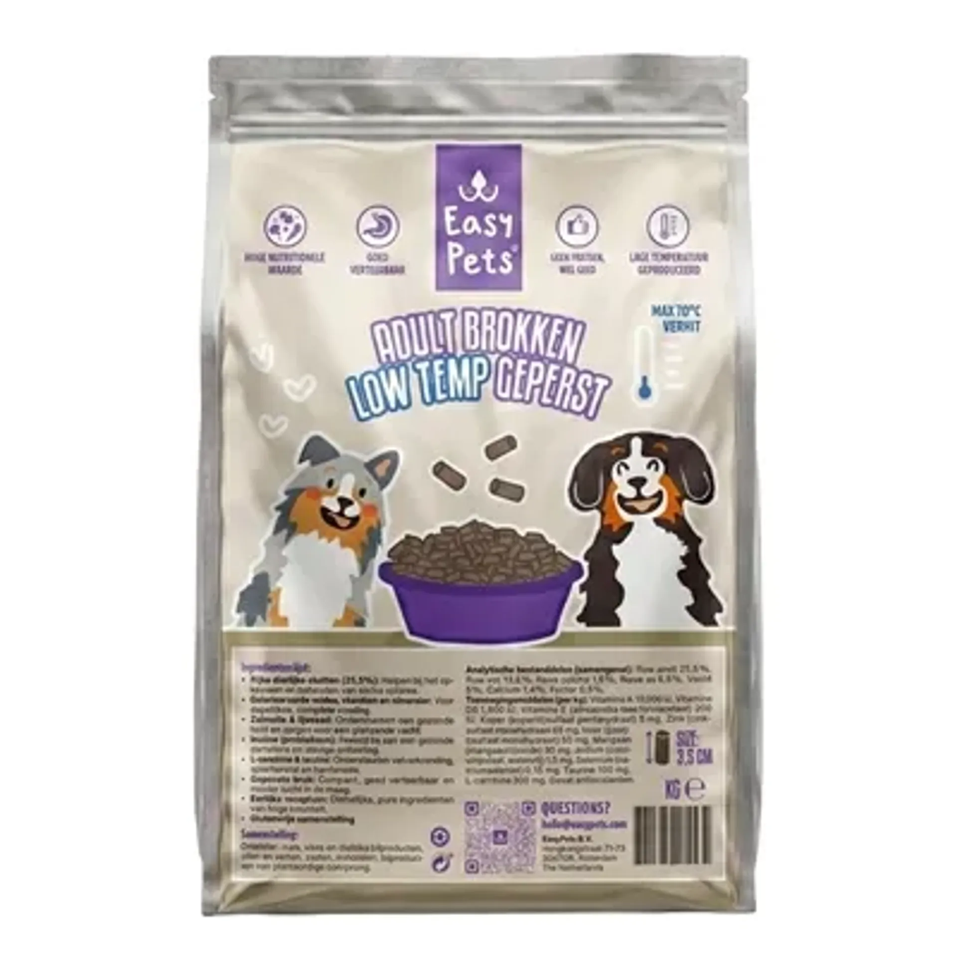 EASYPETS LOW TEMP HONDENBROK ADULT 2 KG