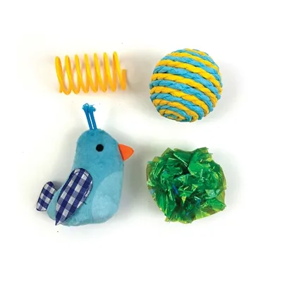 HAPPY PET TABBY PATCH VOGEL MULTIPACK BLAUW 4 ST HAPPY PET TABBY PATCH VOGEL MULTIPACK BLAUW 4 ST