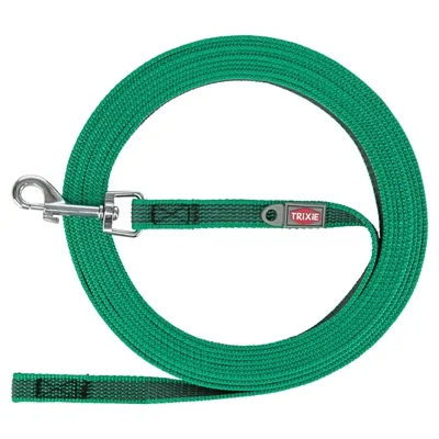 TRIXIE SLEEPLIJN MET RUBBER BEKLEED ZONDER HANDLUS GROEN 10 MTRX1,5 CM TRIXIE SLEEPLIJN MET RUBBER BEKLEED ZONDER HANDLUS GROEN 10 MTRX1,5 CM