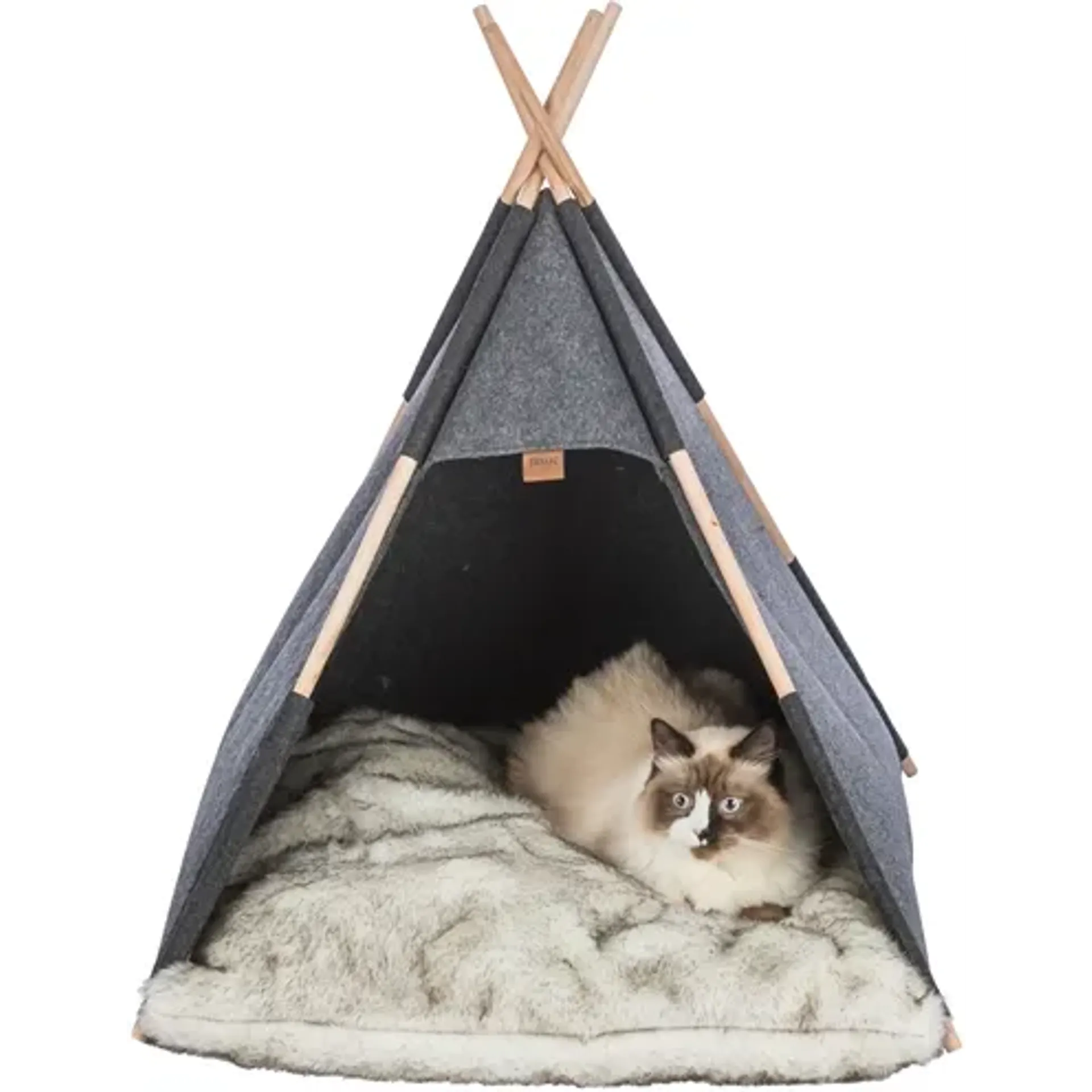 TRIXIE SCHUILPLAATS TIPI VILT ANTRACIET 70X70X70 CM