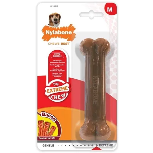 NYLABONE DURA CHEW VOOR HARDE BIJTERS BACONSMAAK TOT 16 KG NYLABONE DURA CHEW VOOR HARDE BIJTERS BACONSMAAK TOT 16 KG