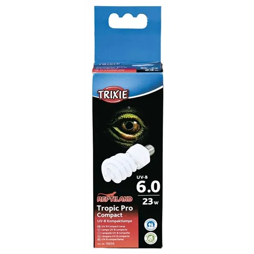 TRIXIE REPTILAND TROPIC PRO COMPACT 6.0 UV-B LAMP 23 WATT 6X6X15,2 CM TRIXIE REPTILAND TROPIC PRO COMPACT 6.0 UV-B LAMP 23 WATT 6X6X15,2 CM