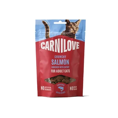 CARNILOVE CRUNCHY SNACK SALMON / CATNIP 50 GR CARNILOVE CRUNCHY SNACK SALMON / CATNIP 50 GR
