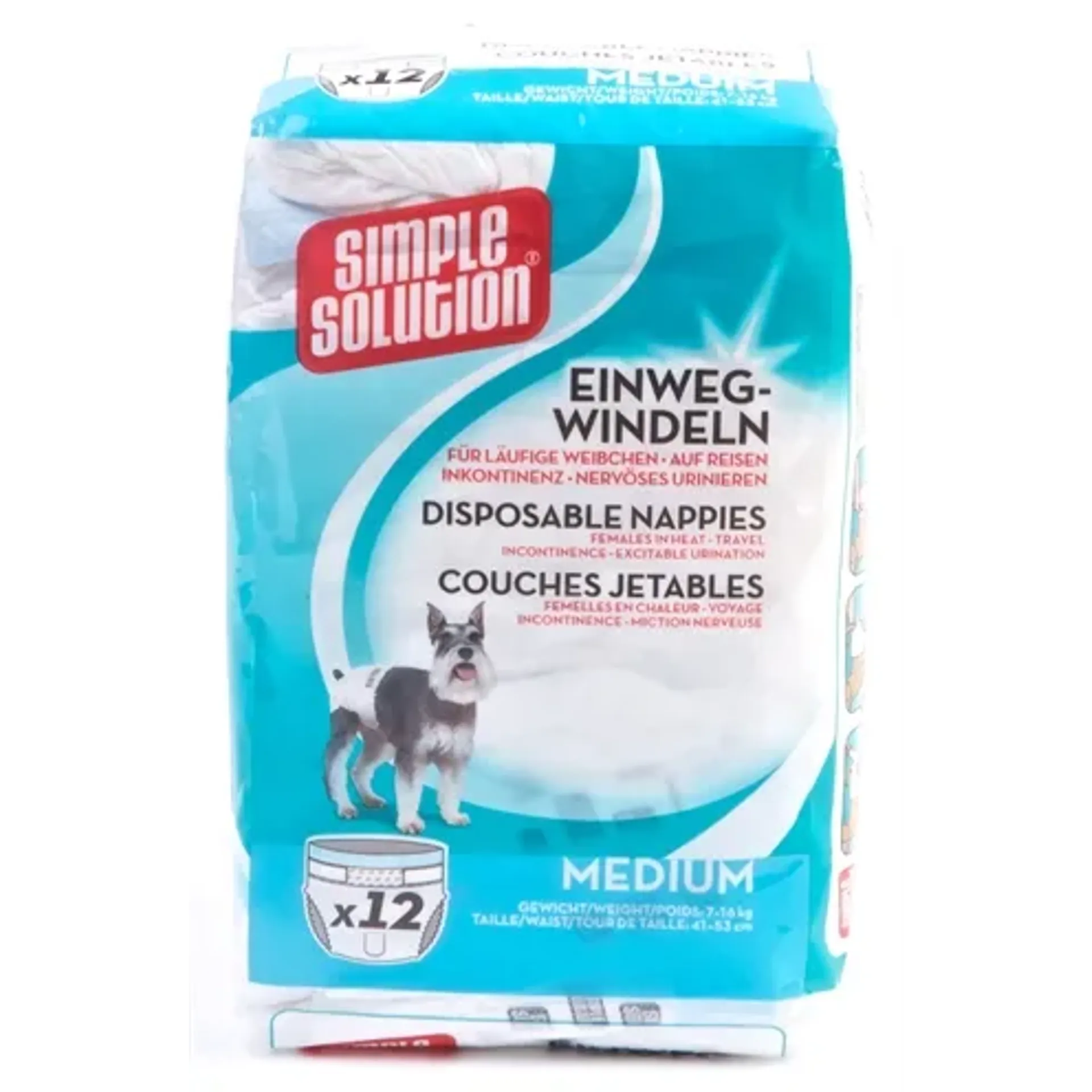 SIMPLE SOLUTION WEGWERP HONDEN LUIER MEDIUM 12 ST 41-53 CM