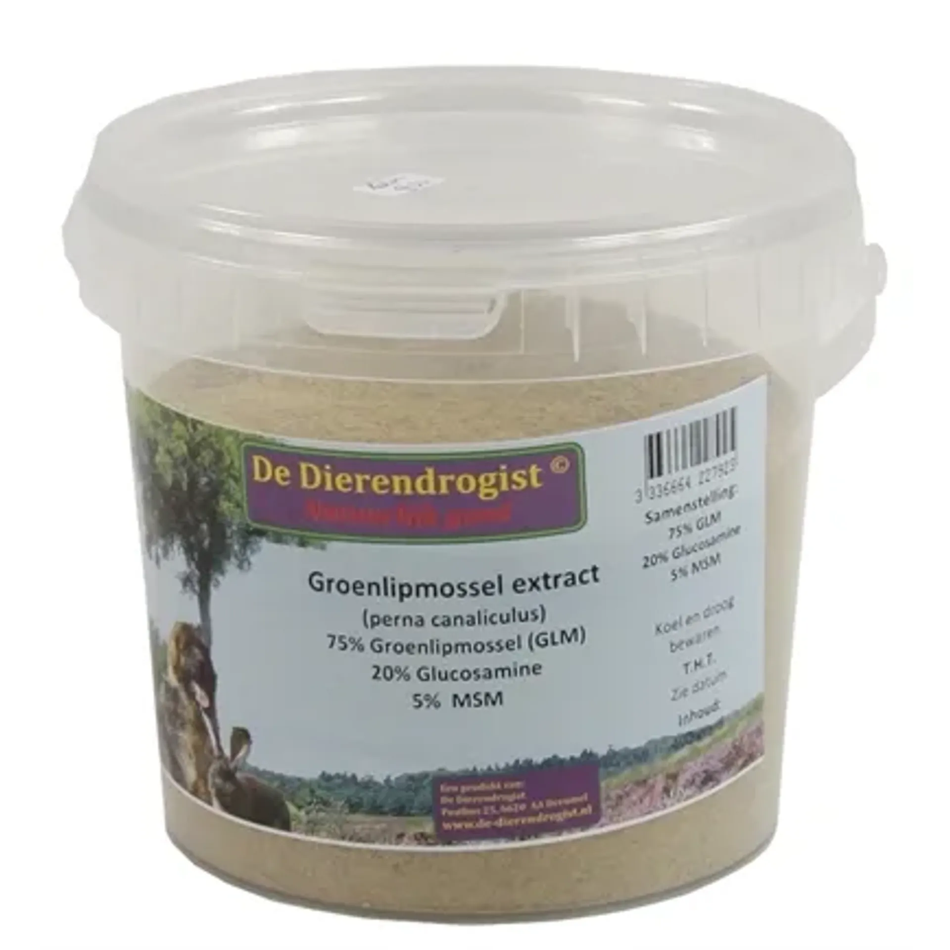 DIERENDROGIST GLM MSM GLUCOSAMINE ONTSTEKINGSREMMEND 400 GR