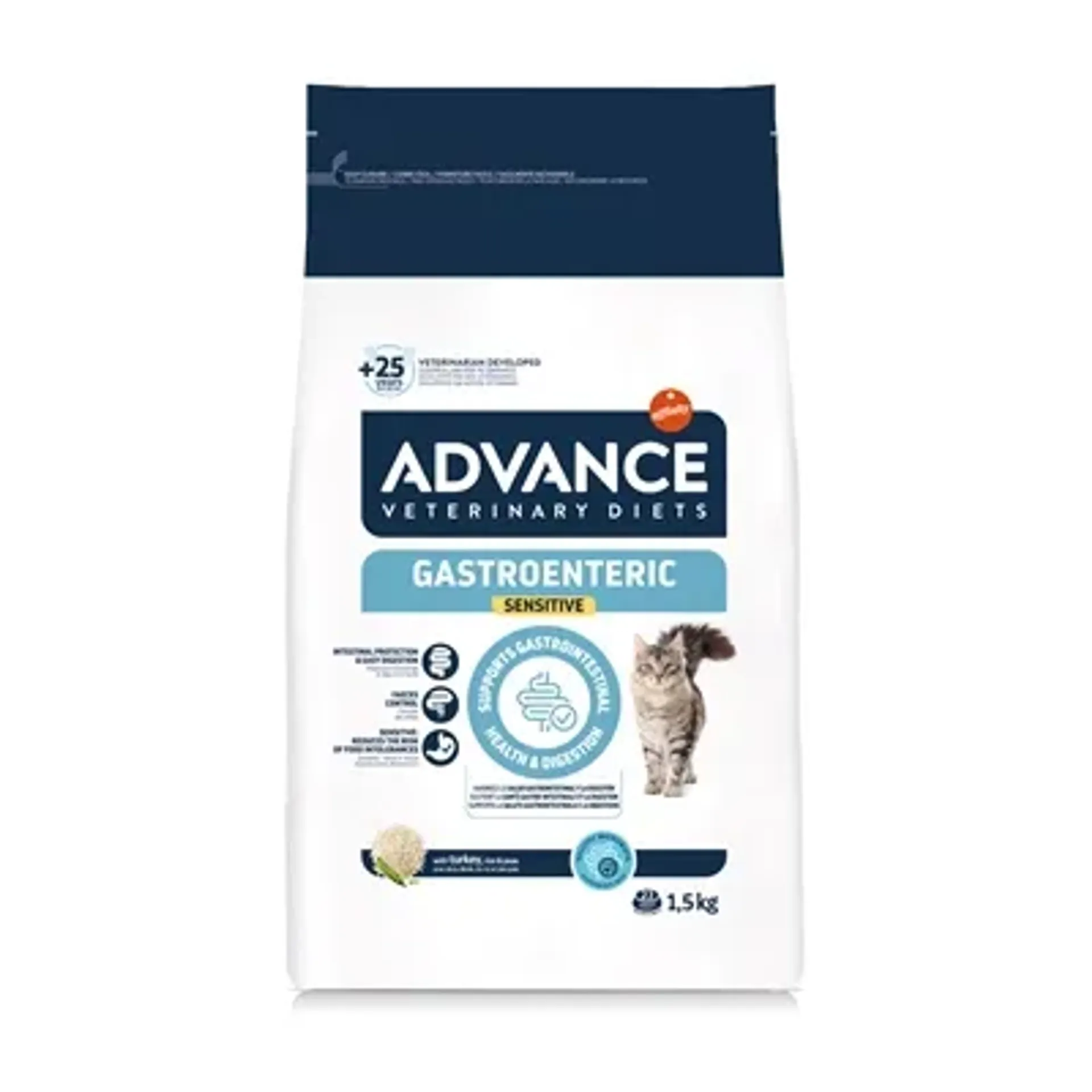 ADVANCE VETERINARY DIET CAT GASTROENTERIC SPIJSVERTERING SENSITIVE 1,5 KG