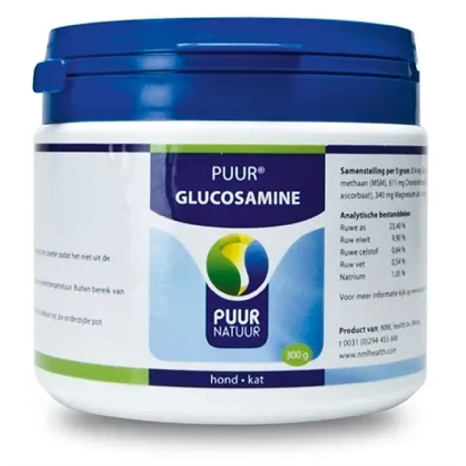 PUUR GLUCOSAMINE VOOR DE HOND EN KAT 300 GR
