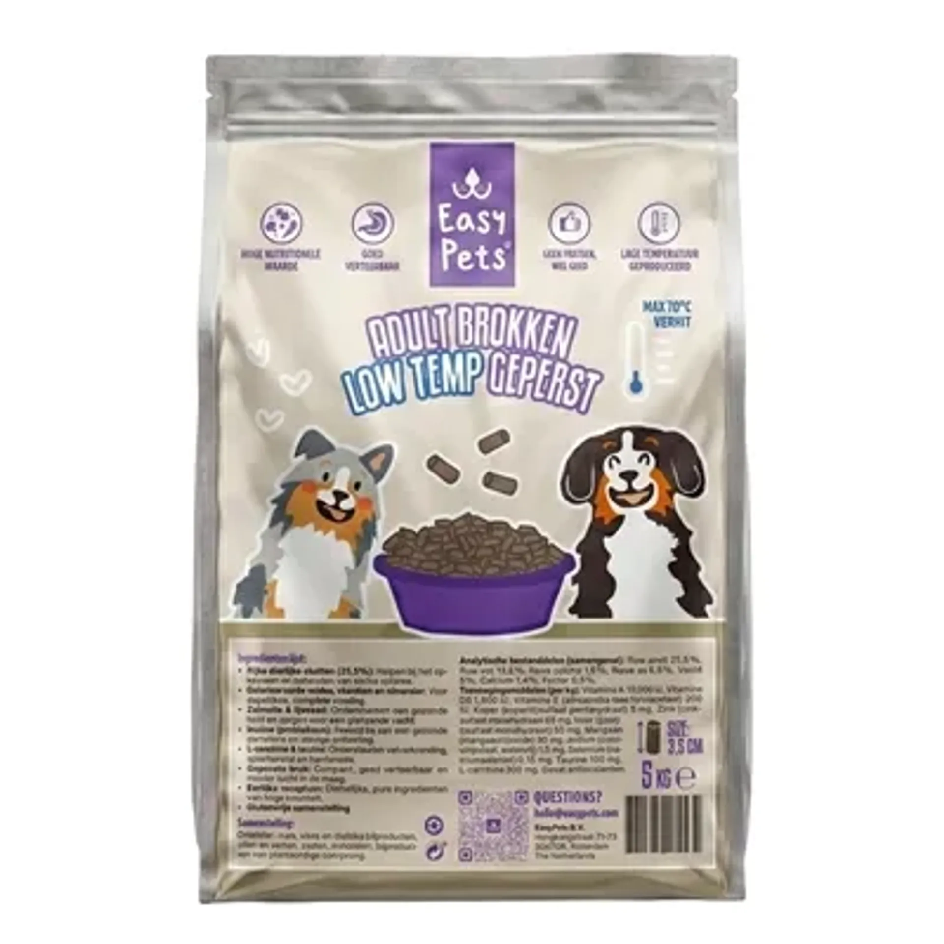 EASYPETS LOW TEMP HONDENBROK ADULT 5 KG