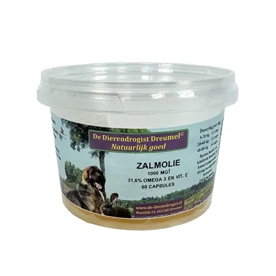 DIERENDROGIST ZALMOLIE CAPSULES 60 STUKS DIERENDROGIST ZALMOLIE CAPSULES 60 STUKS