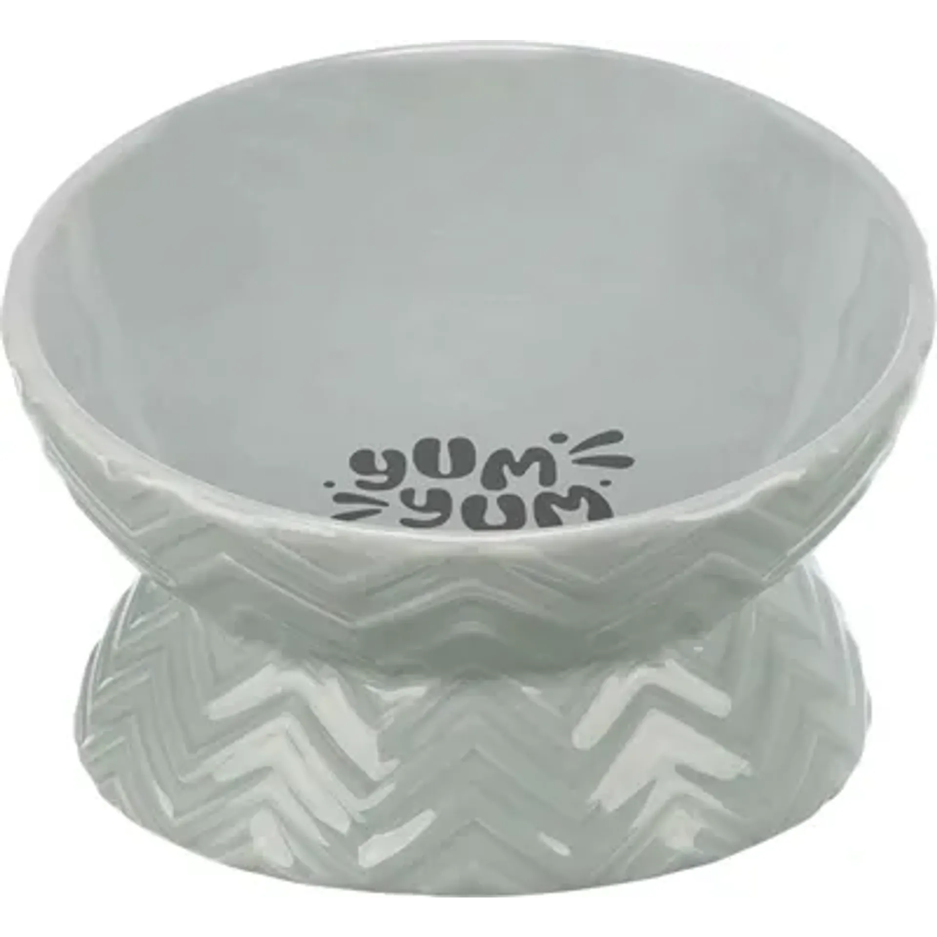 TRIXIE VERHOOGDE VOERBAK / WATERBAK KERAMIEK GRIJS 350 ML 17 CM