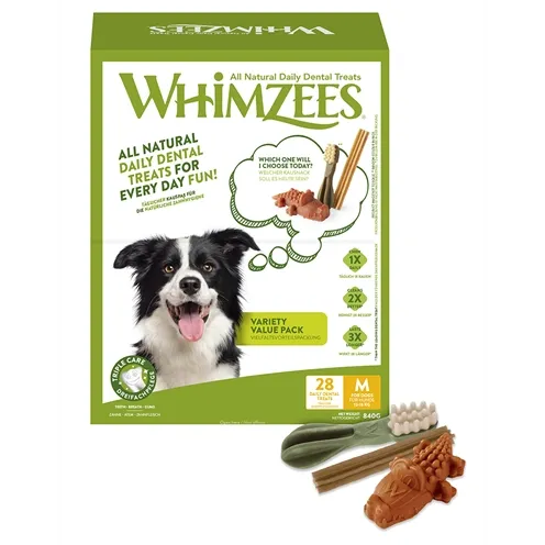 WHIMZEES VARIETY BOX MEDIUM 28 ST WHIMZEES VARIETY BOX MEDIUM 28 ST