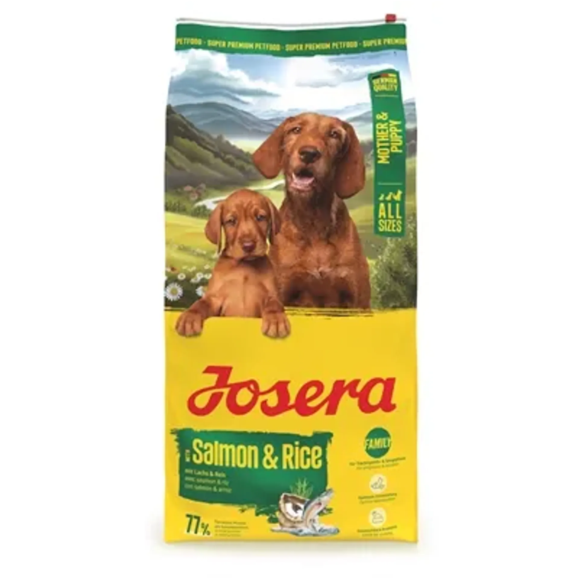 JOSERA ALL SIZES MOTHER/PUPPY SALMON / RICE 12,5 KG