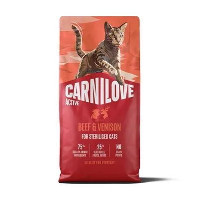 CARNILOVE ACTIVE ADULT STERILISED ALL BREEDS BEEF / VENISON 6 KG CARNILOVE ACTIVE ADULT STERILISED ALL BREEDS BEEF / VENISON 6 KG