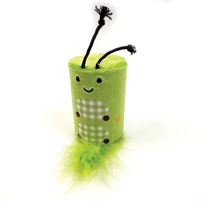 HAPPY PET TABBY PATCH RUPS RATEL EN ROLLER GROEN 18X7X7 CM HAPPY PET TABBY PATCH RUPS RATEL EN ROLLER GROEN 18X7X7 CM
