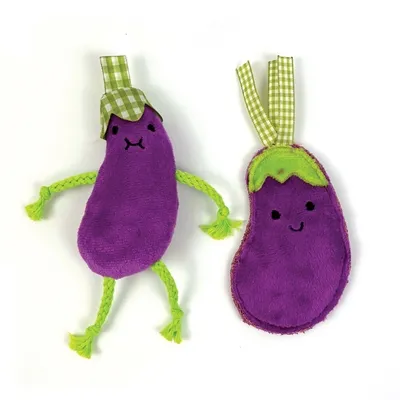 HAPPY PET TABBY PATCH AUBERGINES MET CATNIP 12 CM EN 15 CM HAPPY PET TABBY PATCH AUBERGINES MET CATNIP 12 CM EN 15 CM