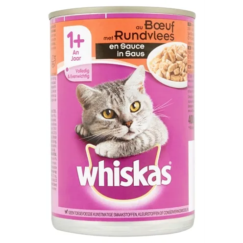 WHISKAS BLIK ADULT RUND IN SAUS 12X400 GR WHISKAS BLIK ADULT RUND IN SAUS 12X400 GR