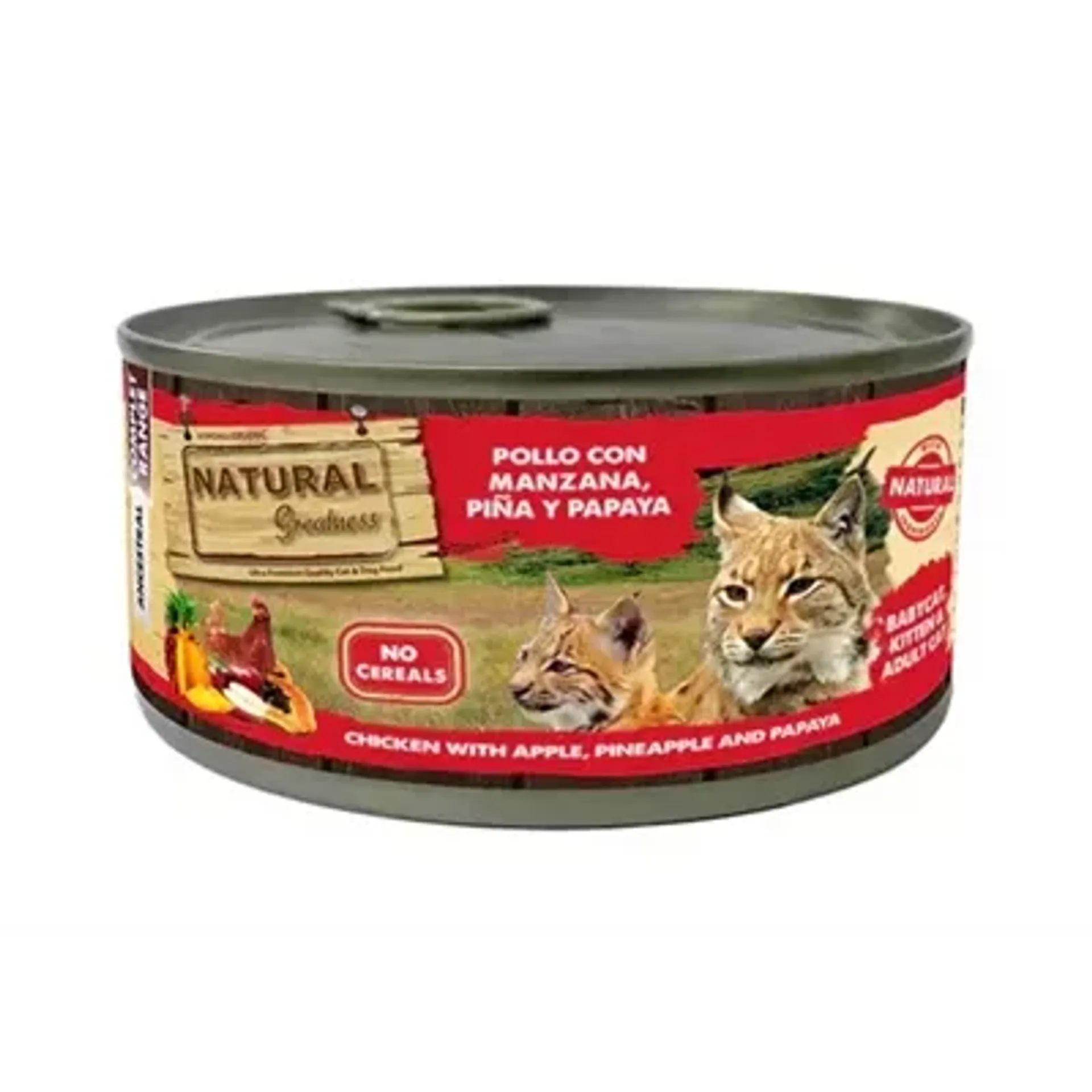 NATURAL GREATNESS CHICKEN / APPLE / PINEAPPLE / PAPAYA 185 GR