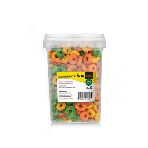 UTOPIA KNABBEL RINGETJES 165 GR UTOPIA KNABBEL RINGETJES 165 GR