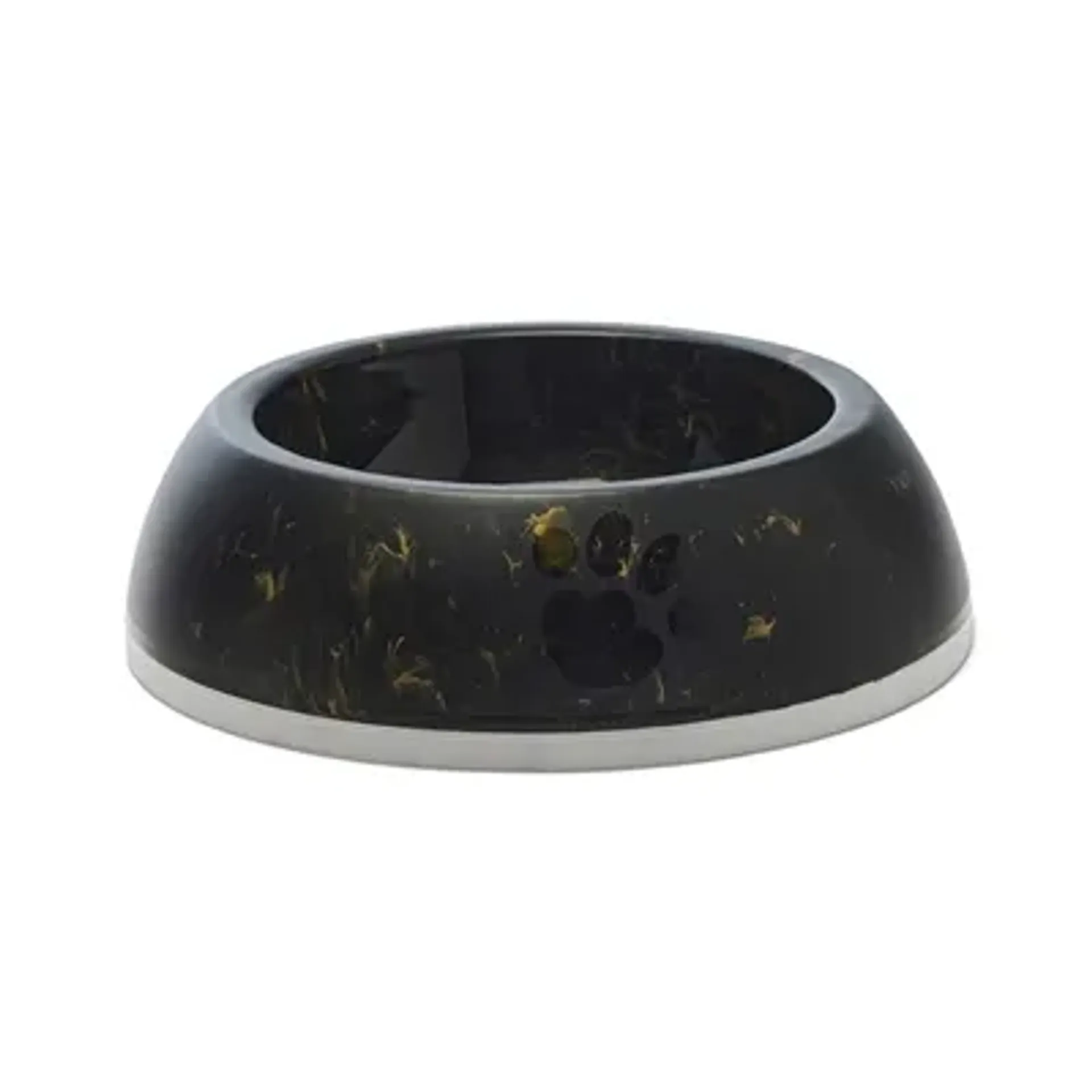 SAVIC VOERBAK DELICE 3 MARBLE ZWART / GOUD 26X26X8 CM 1,2 LTR