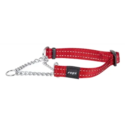 ROGZ FOR DOGS SNAKE HALFSLIP HALSBAND ROOD 16 MMX32-44 CM ROGZ FOR DOGS SNAKE HALFSLIP HALSBAND ROOD 16 MMX32-44 CM