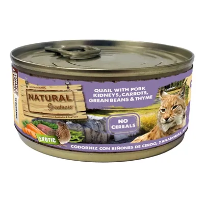 NATURAL GREATNESS QUAIL / PORK KIDNEY / CARROT / GREEN BEANS / THYME 170 GR NATURAL GREATNESS QUAIL / PORK KIDNEY / CARROT / GREEN BEANS / THYME 170 GR