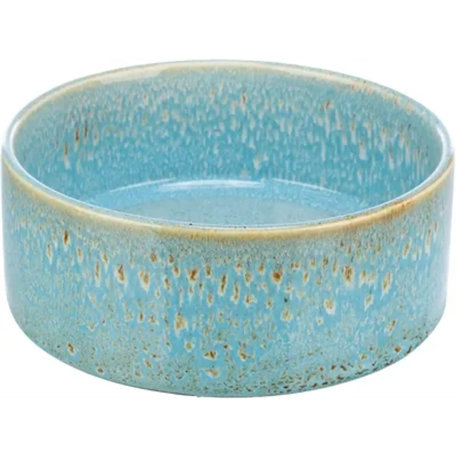 TRIXIE VOERBAK / DRINKBAK KERAMIEK BLAUW 16X16 CM 900 ML