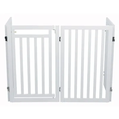 TRIXIE HONDENHEK MET DEUR WIT 60-160 X 81 CM TRIXIE HONDENHEK MET DEUR WIT 60-160 X 81 CM