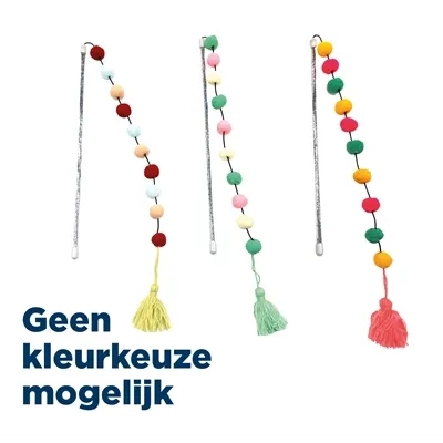 CROCI KATTENHENGEL POMPOM ASSORTI 30X5 CM CROCI KATTENHENGEL POMPOM ASSORTI 30X5 CM