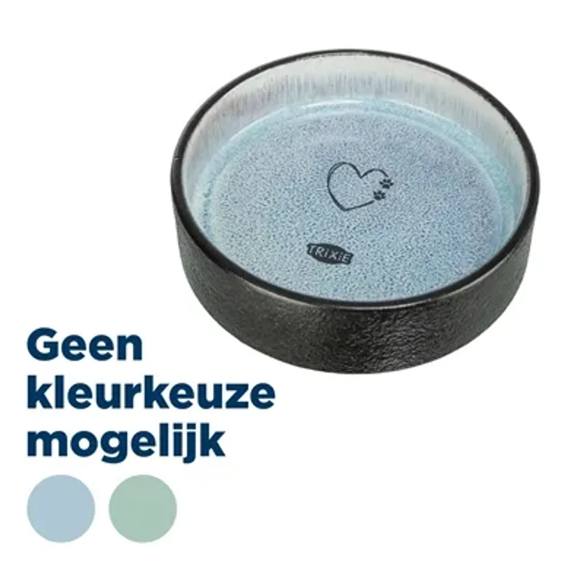 TRIXIE VOERBAK / DRINKBAK KERAMIEK ASSORTI 13X13X3,5 CM