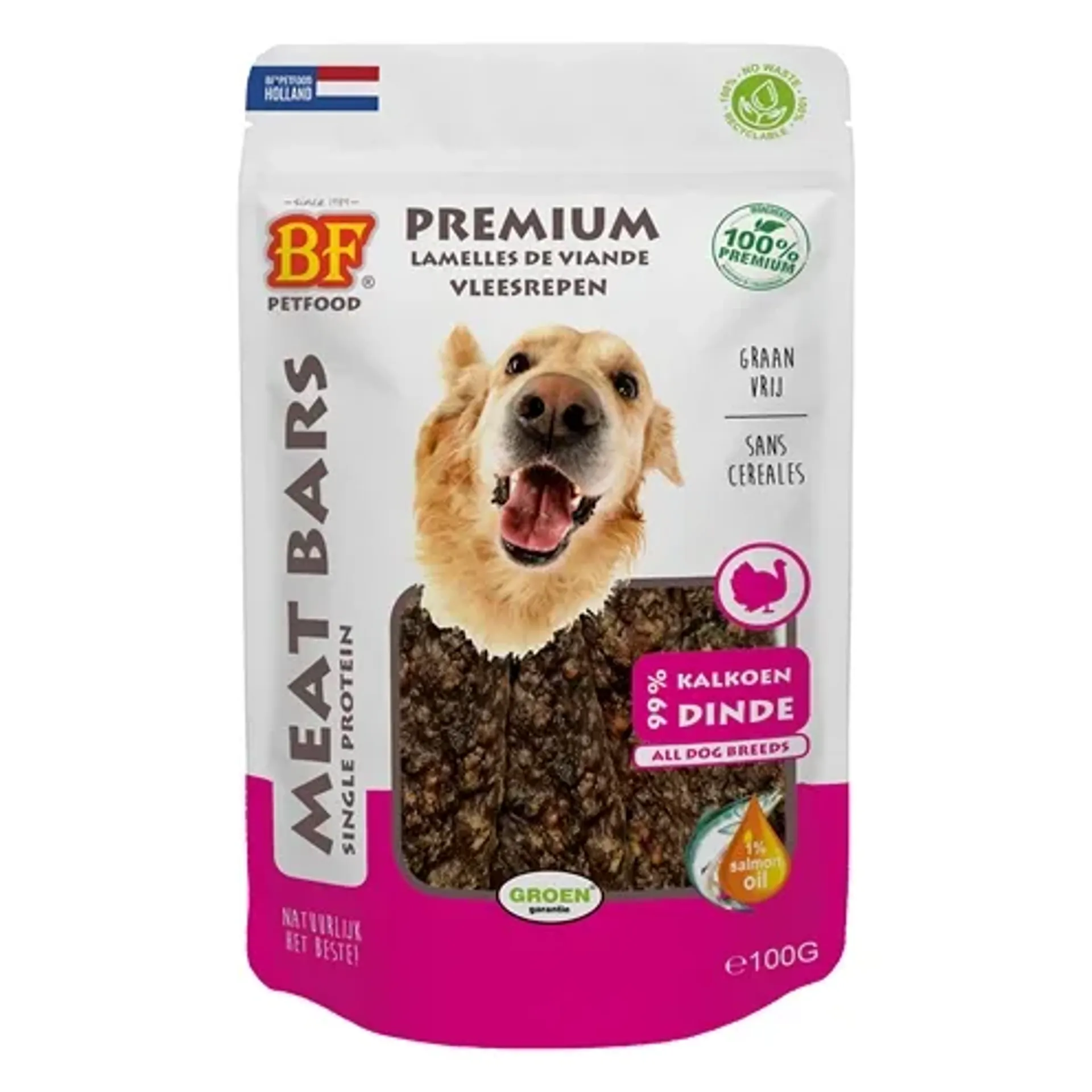 BF PETFOOD MEAT BARS KALKOEN 100 GR