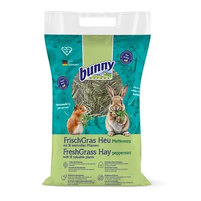 BUNNY NATURE FRESHGRASS HOOI PEPERMUNT 500 GR BUNNY NATURE FRESHGRASS HOOI PEPERMUNT 500 GR