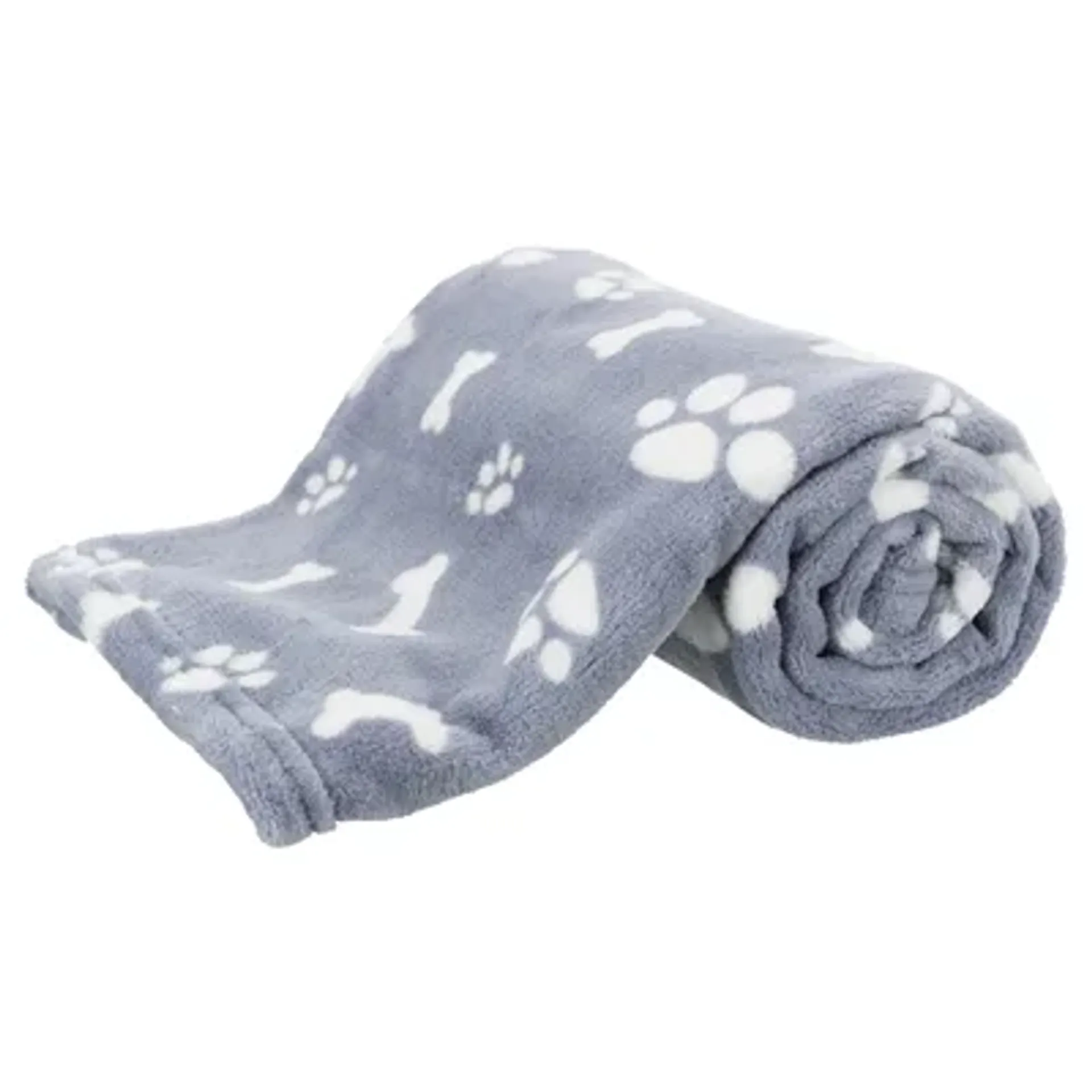 TRIXIE HONDENDEKEN KENNY FLEECE BOT / POOTJES BLAUW 75X50 CM